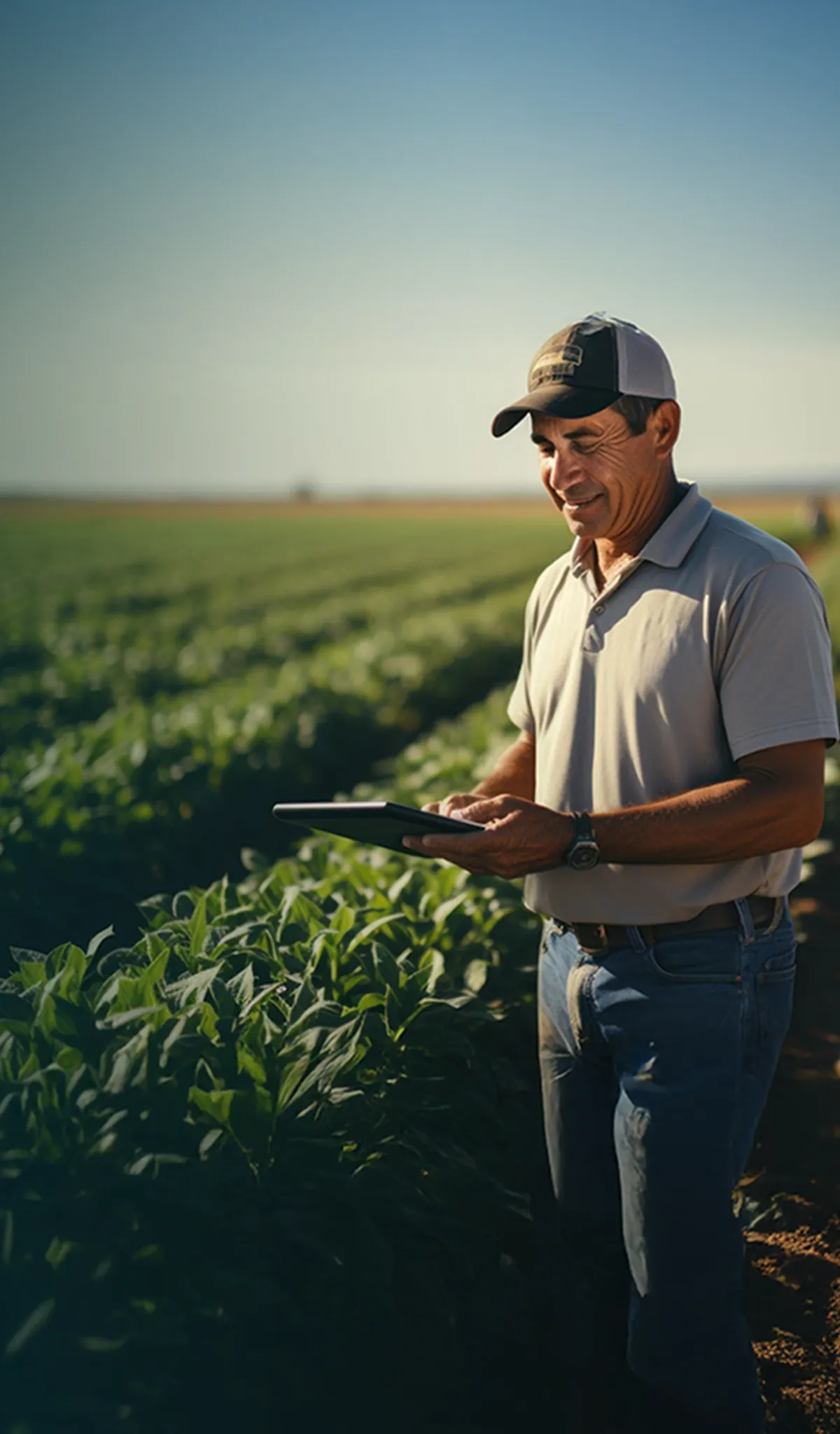 Persona trabajando en el campo